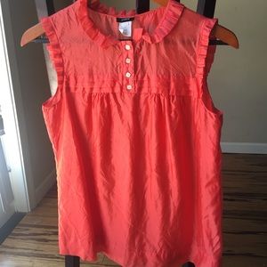 NWOT J. Crew Silk Ruffled Blouse